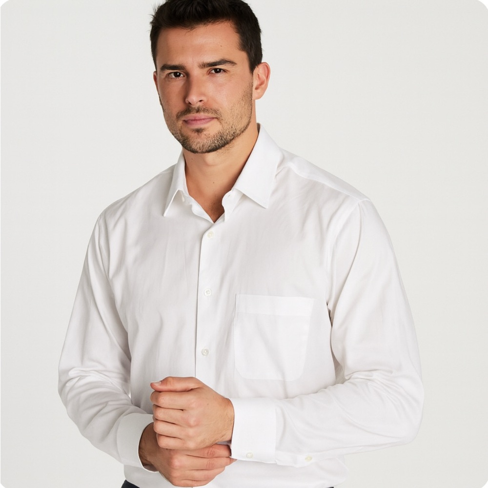 Jones New York White Dress Shirt Mens Size 16.5 34/35 Classic Workwear Business